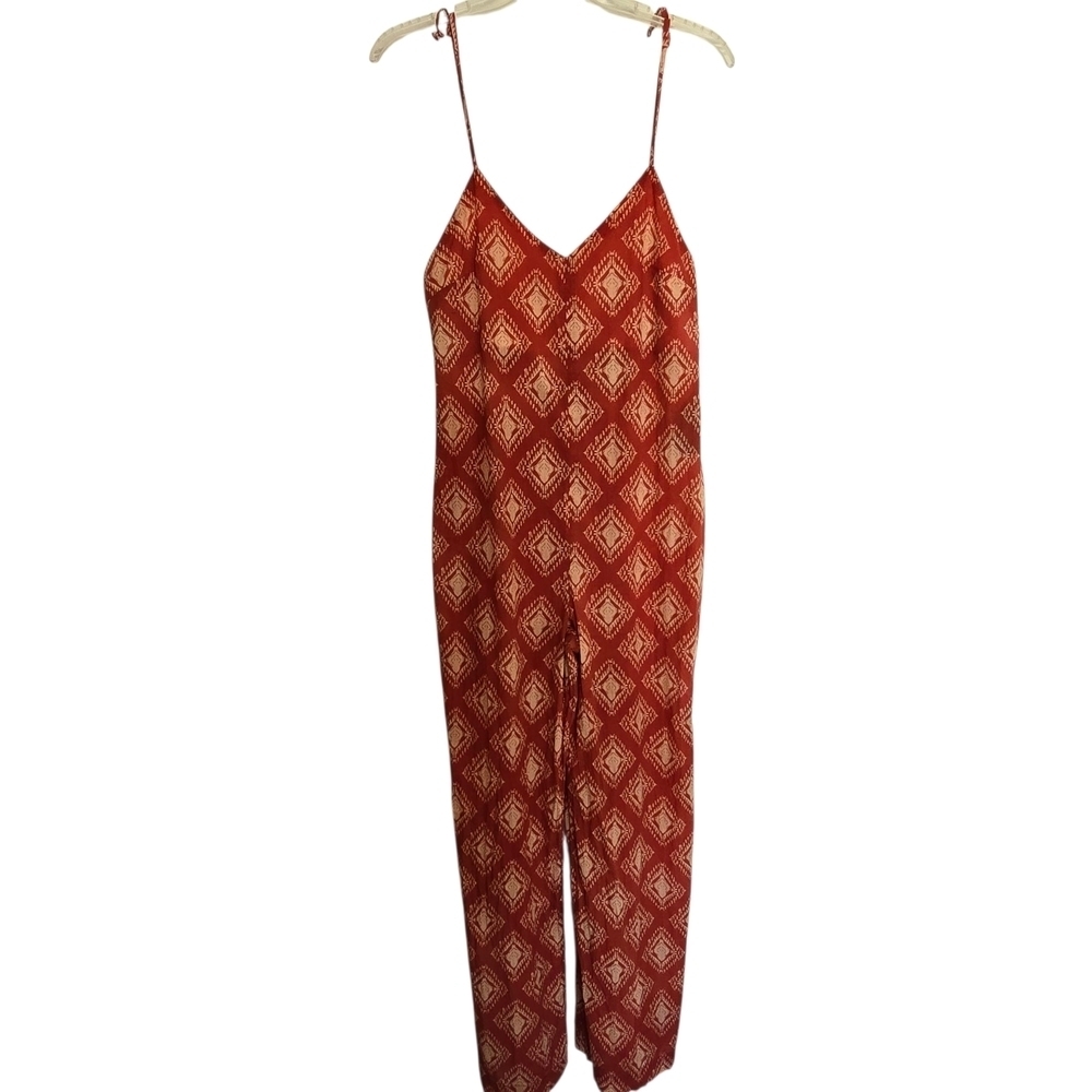 Zara Red Patterned Jumpsuit - Picture 2 of 2